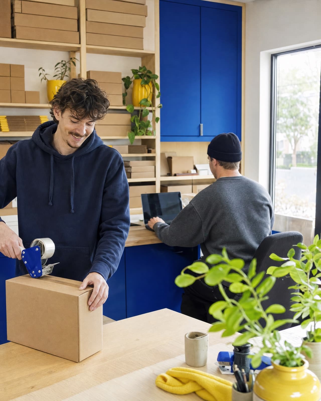 The owner or crew at work in their online store