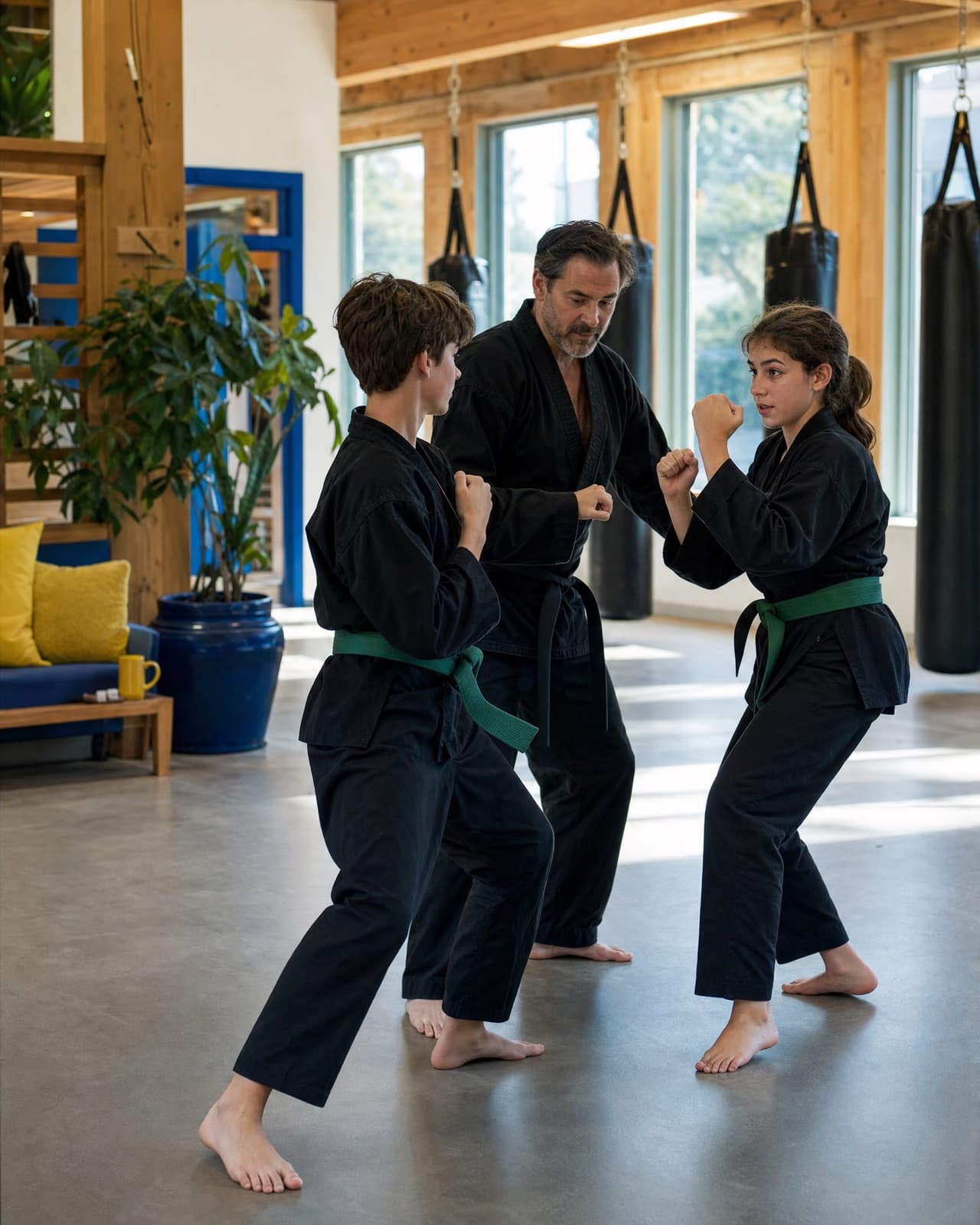 The owner or crew at work in their martial arts studio