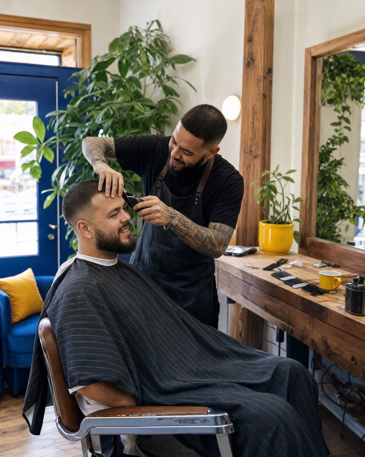 The owner or crew at work in their salon