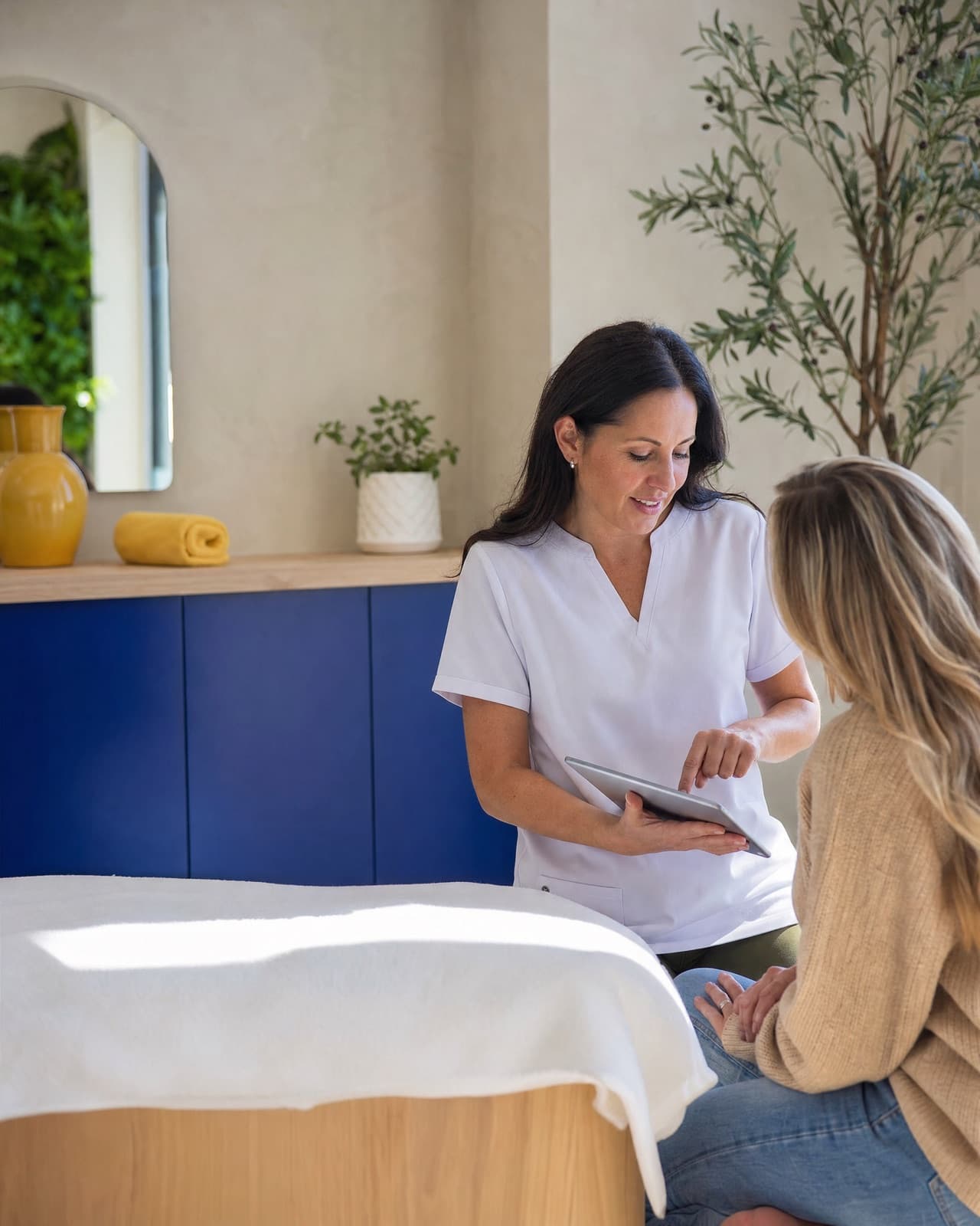 The owner or crew at work in their med spa