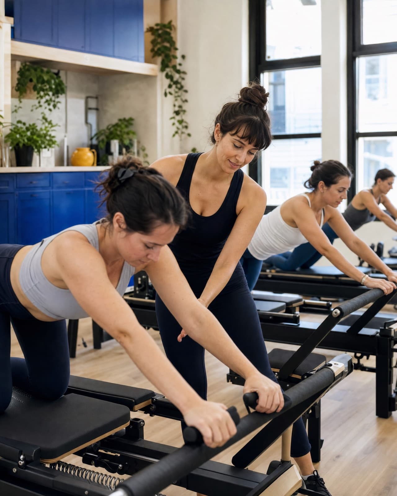 The owner or crew at work in their yoga studio
